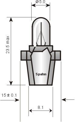 SPAHN GLÜHLAMPEN Лампа накаливания, освещение щитка приборов 4220